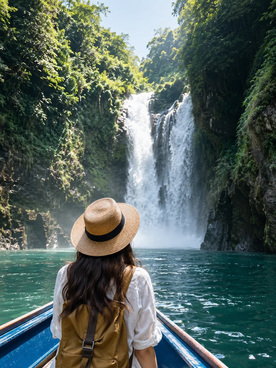 Vue sur les chutes de Pagsanjan